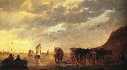 CUYP, Aelbert Herdsman with Cows by a River dfg oil painting reproduction